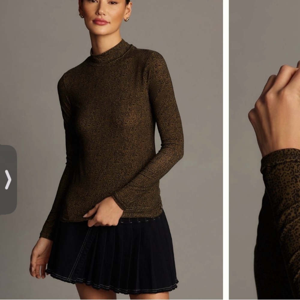 Anthropologie Scotch & Soda Printed Long Sleeved Mockneck Top - Picture 6 of 9